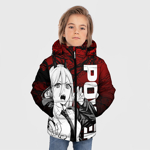Зимняя куртка для мальчика Пауэр : Человек-бензопила / 3D-Черный – фото 3
