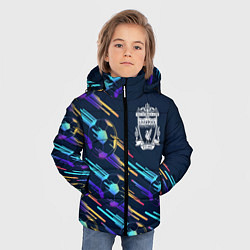 Куртка зимняя для мальчика Liverpool градиентные мячи, цвет: 3D-черный — фото 2