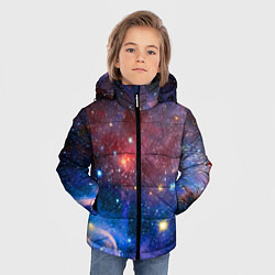 Куртка зимняя для мальчика Ошеломительный бескрайний космос, цвет: 3D-светло-серый — фото 2