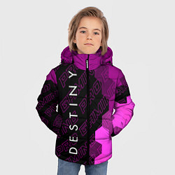 Куртка зимняя для мальчика Destiny pro gaming: по-вертикали, цвет: 3D-черный — фото 2