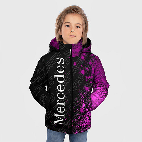 Зимняя куртка для мальчика Mercedes pro racing: по-вертикали / 3D-Черный – фото 3