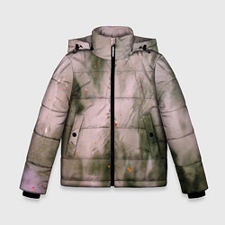 Зимняя куртка для мальчика Абстрактный туман и следы красок
