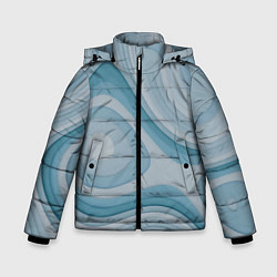 Зимняя куртка для мальчика Волнообразные синие текстуры