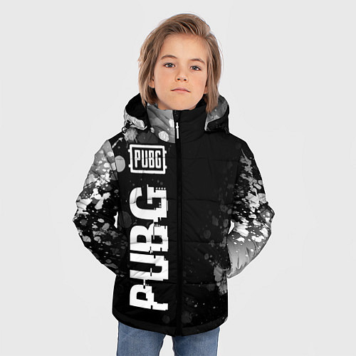 Зимняя куртка для мальчика PUBG glitch на темном фоне: по-вертикали / 3D-Черный – фото 3