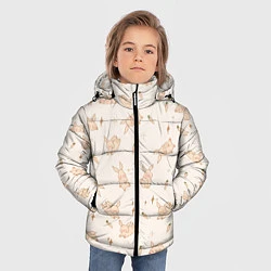 Куртка зимняя для мальчика Милый кролик паттерн, цвет: 3D-светло-серый — фото 2