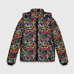 Зимняя куртка для мальчика Палочки разноцветные