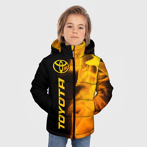 Зимняя куртка для мальчика Toyota - gold gradient: по-вертикали / 3D-Черный – фото 3