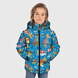 Куртка зимняя для мальчика Животные-супергерои, цвет: 3D-красный — фото 2