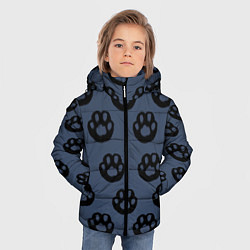 Куртка зимняя для мальчика Кошачьи лапки, цвет: 3D-черный — фото 2