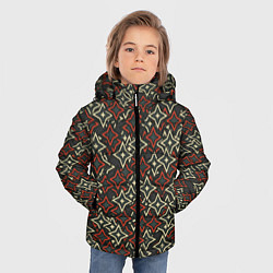 Куртка зимняя для мальчика Четырехугольные звезды, цвет: 3D-черный — фото 2