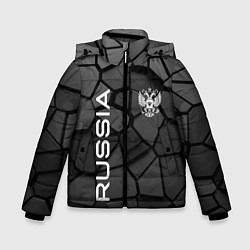 Зимняя куртка для мальчика Черная броня Россия
