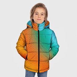 Куртка зимняя для мальчика Полутоновый градиент - текстура, цвет: 3D-светло-серый — фото 2