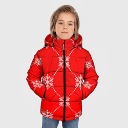 Куртка зимняя для мальчика Праздничный узор, цвет: 3D-черный — фото 2