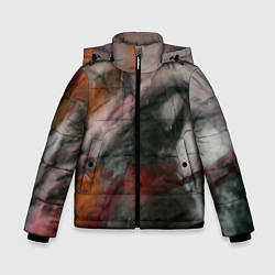 Куртка зимняя для мальчика Темнота, тени и краски, цвет: 3D-красный