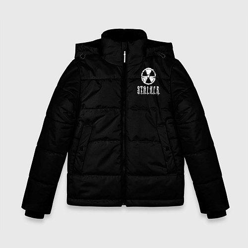 Зимняя куртка для мальчика STALKER лого / 3D-Светло-серый – фото 1