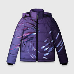 Зимняя куртка для мальчика Фиолетовый абстрактный фон и стеклянные лезвия