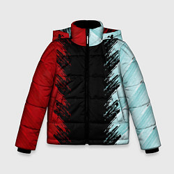 Зимняя куртка для мальчика Красно-бирюзовый разрыв