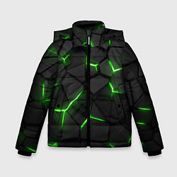 Куртка зимняя для мальчика Green neon steel, цвет: 3D-черный