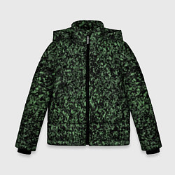Зимняя куртка для мальчика Черный и зеленый камуфляжный