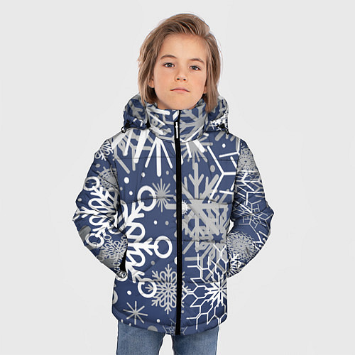 Зимняя куртка для мальчика Волшебный снегопад / 3D-Черный – фото 3
