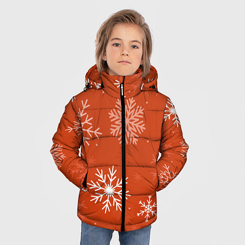Зимняя куртка для мальчика Orange snow / 3D-Черный – фото 3