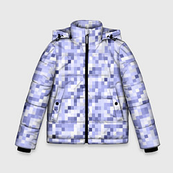 Куртка зимняя для мальчика Пиксельная абстракция из квадратов, цвет: 3D-красный