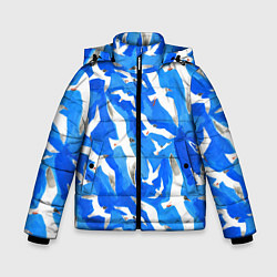 Куртка зимняя для мальчика Летящие чайки в небе, цвет: 3D-черный