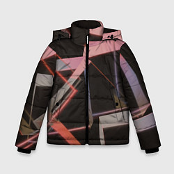 Зимняя куртка для мальчика Абстрактные розовые стеклянные блоки
