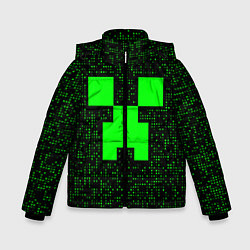 Зимняя куртка для мальчика Minecraft green squares