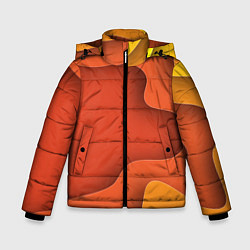Куртка зимняя для мальчика Оранжево-жёлтый разлом, цвет: 3D-черный