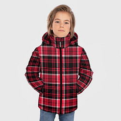 Куртка зимняя для мальчика Тартан красный, цвет: 3D-красный — фото 2