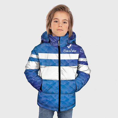 Зимняя куртка для мальчика Sea Water / 3D-Черный – фото 3