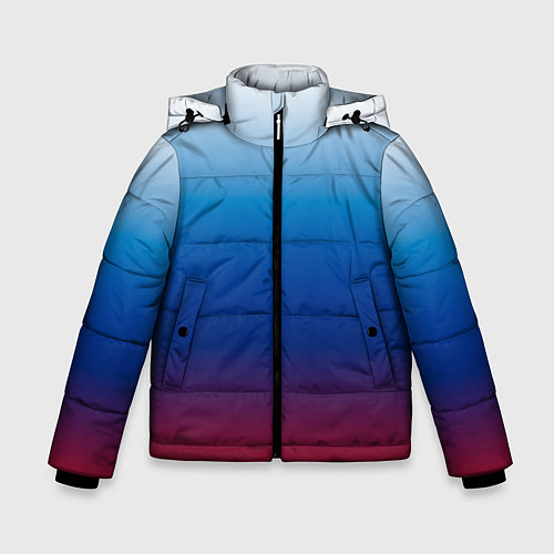 Зимняя куртка для мальчика Триколор Росии - градиент / 3D-Светло-серый – фото 1