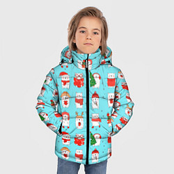 Куртка зимняя для мальчика New Years bears, цвет: 3D-красный — фото 2