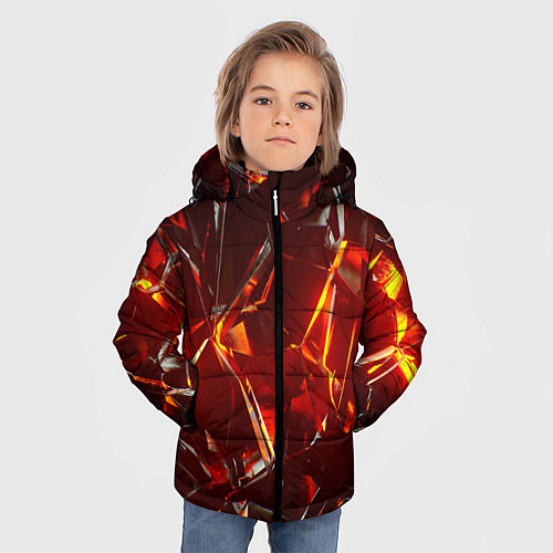 Зимняя куртка для мальчика Лавовое стекло / 3D-Черный – фото 3