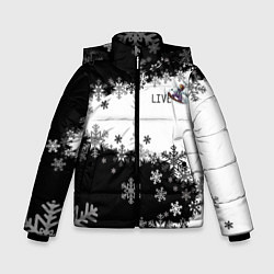 Зимняя куртка для мальчика Сноуборд черно-белый