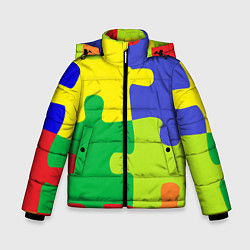Зимняя куртка для мальчика Пазлы разноцветные