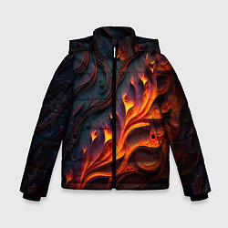 Зимняя куртка для мальчика Огненный орнамент с языками пламени