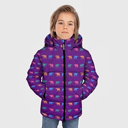 Куртка зимняя для мальчика Разноцветные слоны, цвет: 3D-красный — фото 2