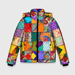 Зимняя куртка для мальчика Разноцветные лоскуты