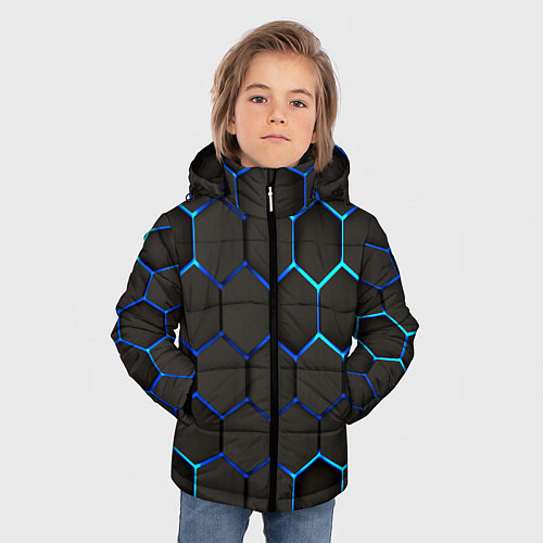 Зимняя куртка для мальчика Stone slab / 3D-Черный – фото 3
