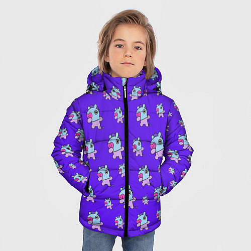 Зимняя куртка для мальчика BT21 Mang pattern BTS / 3D-Черный – фото 3