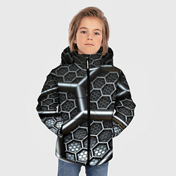 Куртка зимняя для мальчика Geometry abstraction, цвет: 3D-черный — фото 2