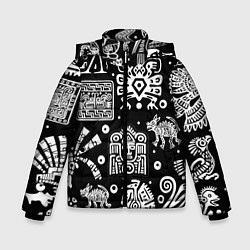 Зимняя куртка для мальчика Знаки племени Майя