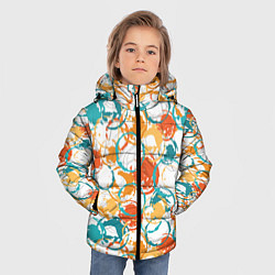 Куртка зимняя для мальчика Разноцветные пятна красок, цвет: 3D-светло-серый — фото 2
