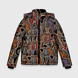 Куртка зимняя для мальчика Камуфляж из слона, цвет: 3D-красный