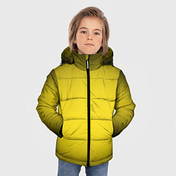 Куртка зимняя для мальчика Желтый градиент, цвет: 3D-черный — фото 2