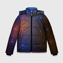 Куртка зимняя для мальчика Космические треугольники, цвет: 3D-красный
