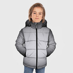 Куртка зимняя для мальчика Серебристый градиент, цвет: 3D-черный — фото 2
