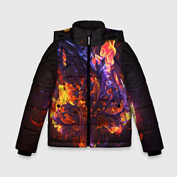 Зимняя куртка для мальчика Текстура огня